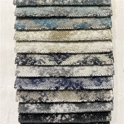 Žakárová zamatová pohovka bytový textil